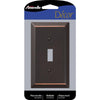 Amerelle Century Aged Bronze 1 gang Stamped Steel Toggle Wall Plate 1 pk - Deal of The Week
