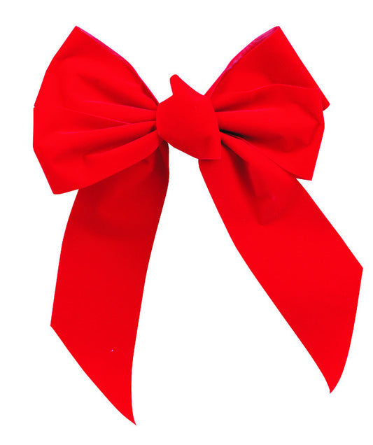 Holiday Trims Christmas Bow Bow Red Velvet 10 inch 1 pk (Pack of 12)
