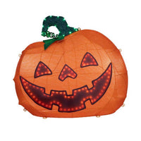 Celebrations Halloween Orange 27 in. Happy Face Lantern Halloween Decor