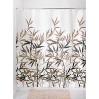 InterDesign Anzu 72 in. H X 72 in. W Black/Tan Natural Bamboo Shower Curtain Polyester - Deal of The Week