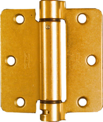 National Hardware 3-1/2 in. L Brass Spring Hinge 1 pk