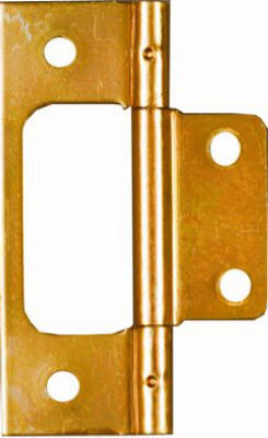 National Hardware 3 in. L Brass-Plated Surface-Mounted Hinge 2 pk