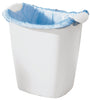 Rubbermaid White Recycle Bag Wastebasket 14 qt. Capacity 13.5 x 9.5 x 13.75 in. (Pack of 8)
