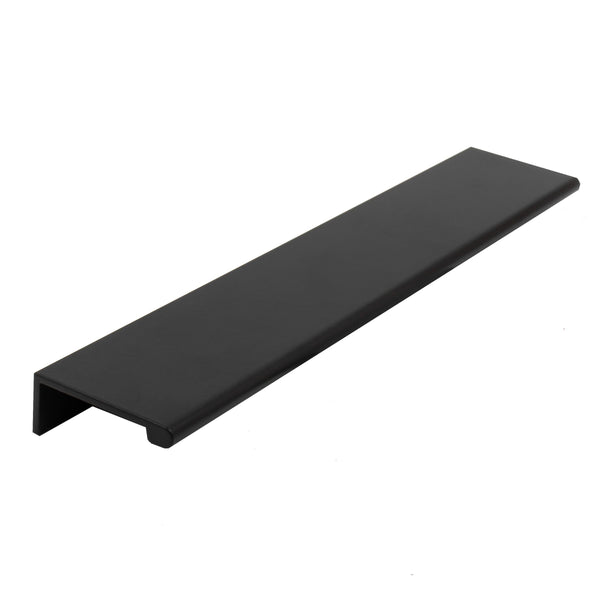 Tirador para borde de gabinete, 6 pulgadas, 9-1/4" de largo total, negro mate de Stone Harbor Hardware