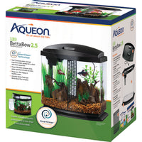 Aqueon Betta Bow SmartClean Kit Black 2.5 Gal