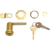Prime-Line Bright Brass Gold Steel Cabinet/Drawer Lock - Deal of The Week