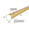 M-D BUILDING PRODUCTS 1.125 in. H X 1.125 in. W X 72 in. L Satin Brass Aluminum Stair Edge