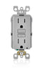 Leviton 15 amps 125 V Duplex Gray GFCI Outlet 5-15R 1 pk