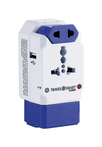 Travel Smart Conair Type A/B/C/E/F/G/I For Worldwide Adapter Plug w/USB Port - Open Box