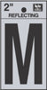 Hy-Ko 2 in. Reflective Black Vinyl Letter M Self-Adhesive 1 pc. (Pack of 10)
