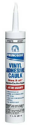 Phenoseal Gray Vinyl Kitchen and Bath Adhesive Caulk 10 oz. (Pack of 12)