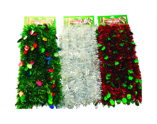 FC Young Die-Cut Tinsel Garland Multicolored PVC 1 each (Pack of 6)