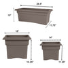 Bloem Veranda 14.25 in. H X 18 in. W X 18 in. D Plastic Traditional Planter Box Charcoal - Deal of The Week