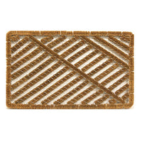 Sports Licensing Solutions Wire Brush Brown Coir Coco Mat 30 in. L x 18 in. W