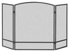 Panacea Black/Gray Matte Steel Fireplace Screen
