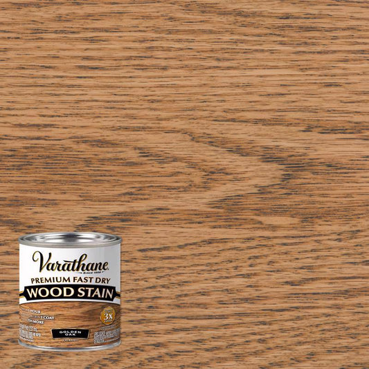Varathane Premium Fast Dry Semi-Transparent Golden Oak Wood Stain 0.5 pt. (Pack of 4)