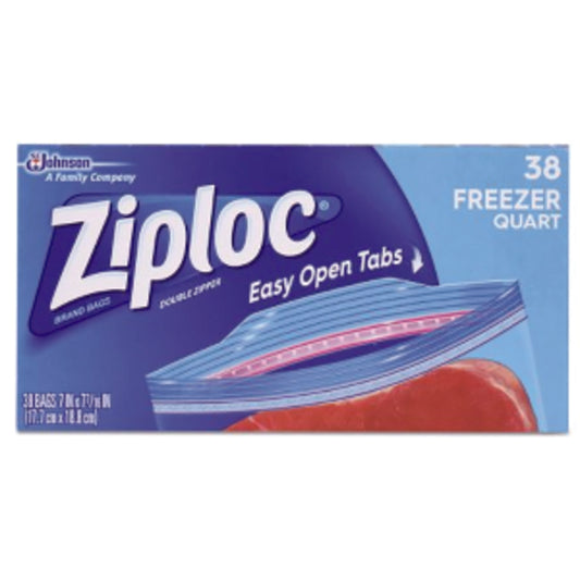 Ziploc Freezer Bag 38 pk Clear (Pack of 9)