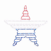 Celebrations Patriotic Star Silhouette Window Decor Metal 1 pk