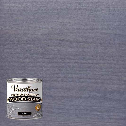 Varathane Premium Fast Dry Semi-Transparent Weathered Gray Wood Stain 0.5 pt. (Pack of 4)