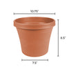 Bloem Terrapot 9 in. H x 10 in. Dia. Resin Traditional Planter Terracotta Clay