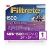 Filtrete 24 in. W X 24 in. H X 1 in. 1500 MPR Pleated Allergen Air Filter 1 pk (Pack of 4)