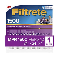 Filtrete 24 in. W X 24 in. H X 1 in. 1500 MPR Pleated Allergen Air Filter 1 pk (Pack of 4)
