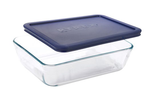 Pyrex 6017396 6 Cup Storage Plus® Rectangle Dish With Plastic Cover (Pack of 4)