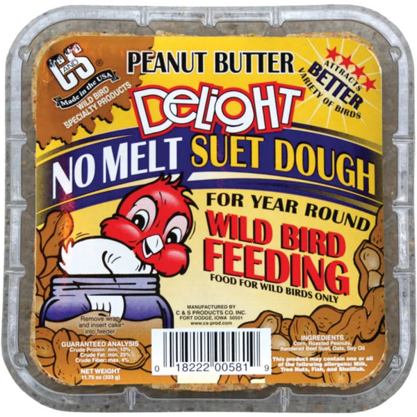 C&S Delight No Melt Suet Dough Peanut Butter 11.75 oz