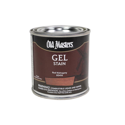 Old Masters Semi-Transparent Red Mahogany Oil-Based Alkyd Gel Stain 0.5 pt