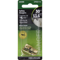 Hillman AnchorWire Brass-Plated Gold Safety Picture Hanger 30 lb. 2 pk (Pack of 10)