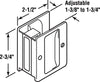 Prime-Line 2.5 in. L Satin Nickel Silver Brass Pocket Door Pull - Open Box