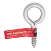 Hampton 3/8 in. Dia. x 2-7/8 in. L Polished Stainless Steel Screw Eye 250 lb. 1 pk (Pack of 10)