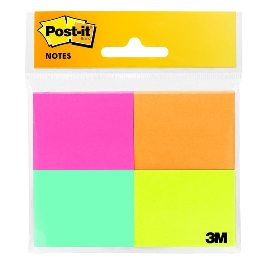 3M Post-it 1-3/8 in. W X 1-7/8 in. L Assorted Sticky Notes 4 pad