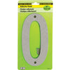 Hy-Ko 6 in. Reflective Black/Silver Plastic Number 0 Nail-On 1 pc. (Pack of 5)