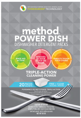 Method Power Dish Free & Clear Scent Pods Dishwasher Detergent 20 pk (Pack of 6)