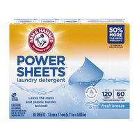 Arm & Hammer Clean Breeze Scent Detergent Sheets 60 ct 1 pk (Pack of 6)