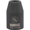 DeWalt Directtorque 3/8 in. X 1/2 in. drive SAE 6 Point Impact Socket 1 pc