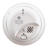 BRK 6 PK Hard-Wired w/Battery Back-Up Photoelectric Smoke and Carbon Monoxide Detector