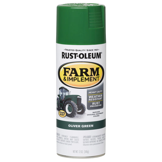 Rust-Oleum Stop Rust Gloss Oliver Green Farm & Implement Spray Paint 12 oz (Pack of 6).