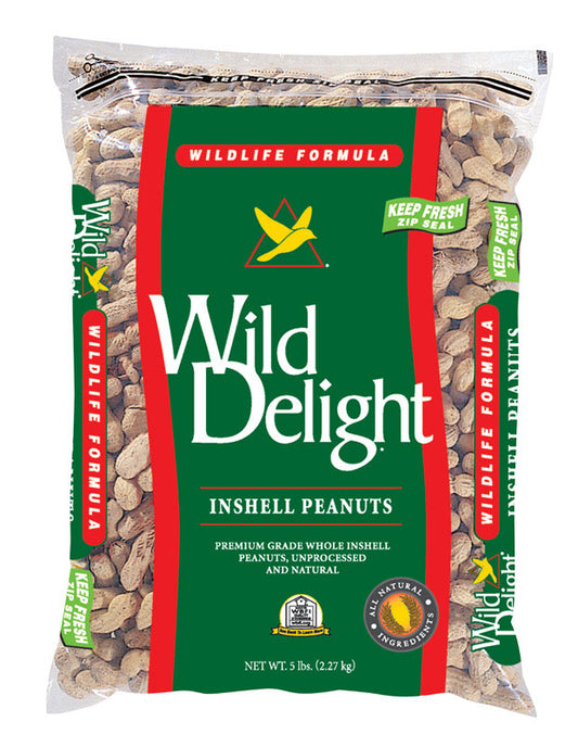 Wild Delight Assorted Species In-Shell Peanuts Wild Bird Food 5 lb