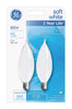 GE 60 watts CA Decorative Incandescent Bulb E12 (Candelabra) Soft White 2 pk (Pack of 4)