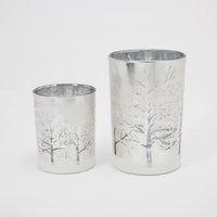 Gerson Silver Glass Holiday Candle Holder 7 in. (Pack of 6)
