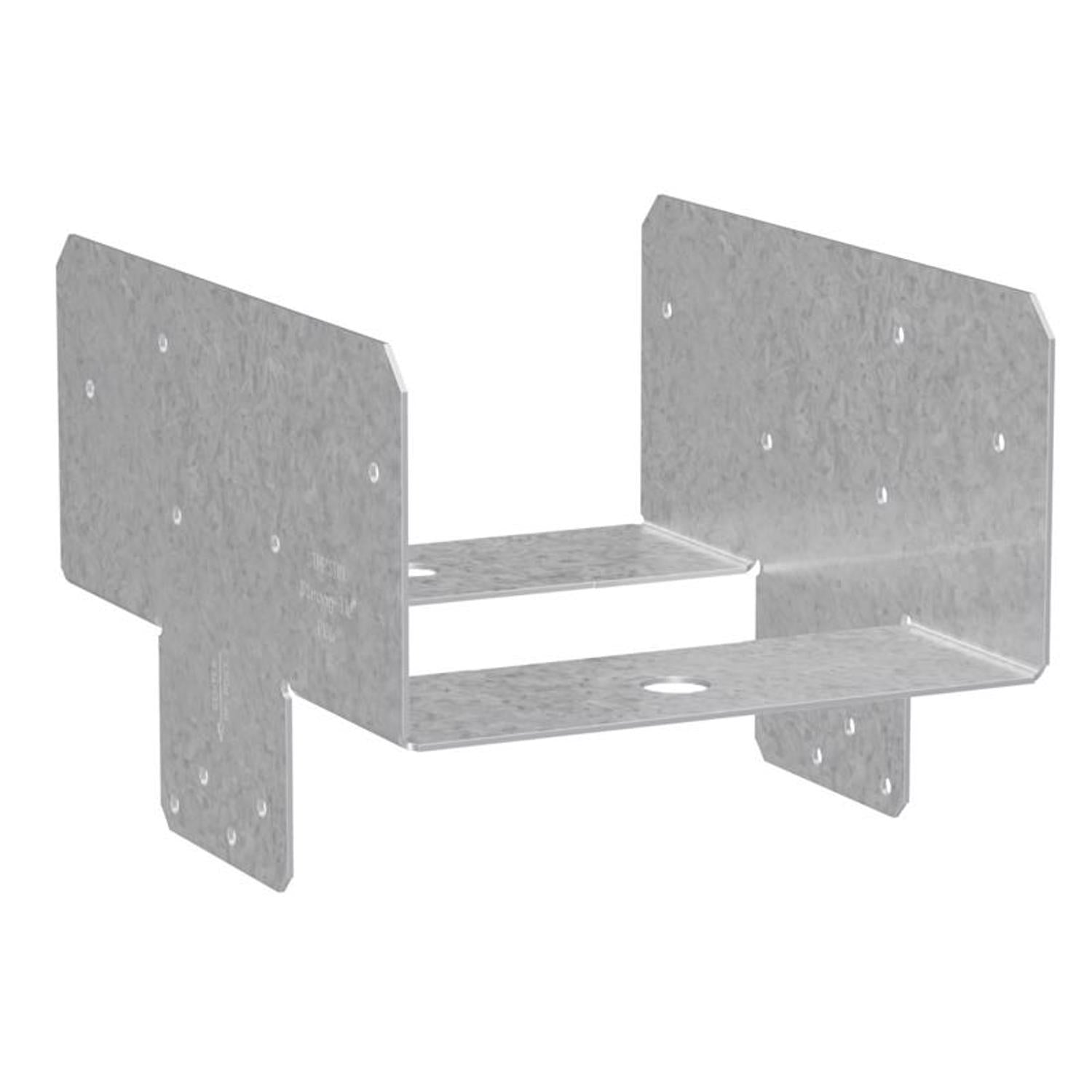 Simpson Strong-Tie 6 in. H X 5.5 in. W 16 Ga. Galvanized Steel Post Ca ...