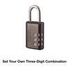 Master Lock 1-3/16 in. W Steel 3-Dial Combination Luggage Lock