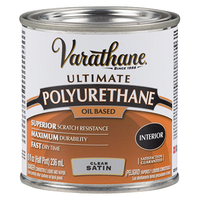 Varathane 242178H 8 Oz Oil Based Satin Polyurethane  (Pack Of 4)