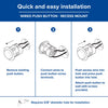 Heath Zenith Polished Brass Metal Gold/White 16V Wired Traditional Pushbutton Doorbell 0.8 D in.
