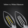 Feit White B10 E12 (Candelabra) Filament LED Bulb Daylight 60 Watt Equivalence 2 pk