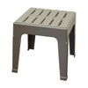 Adams Big Easy Square Gray Polypropylene Stackable Side Table - Deal of The Week