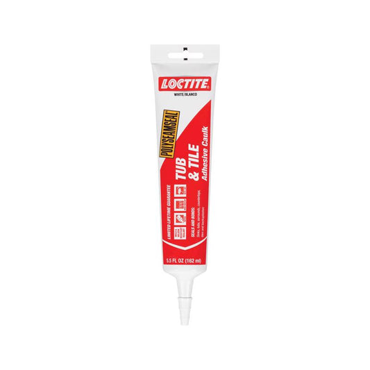 Loctite Polyseamseal White Acrylic Latex Adhesive Caulk 5.5 oz. (Pack of 12)