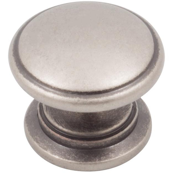 Estate Cabinet Knob, 1-1/4 Inches, Weathered Nickel by Stone Harbor Hardware